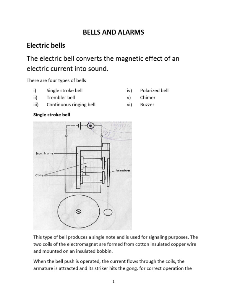 Bells and Alarm Circuit-1 | PDF | Transformer | Components