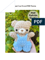 Oso Amigurumi Con Overol PDF Patron Gratis