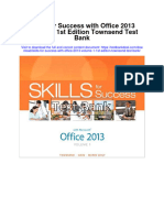 Skills For Success With Office 2013 Volume 1 1St Edition Townsend Test Bank Full Chapter PDF