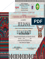 Ethnic Inspired Certificate