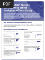 2010 B School Admissions Officers Survey Tcm58 27854