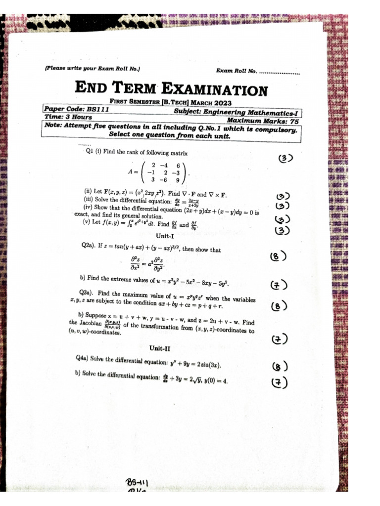 Maths Sem 1 | PDF