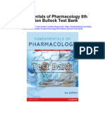 Fundamentals of Pharmacology 8Th Edition Bullock Test Bank Full Chapter PDF
