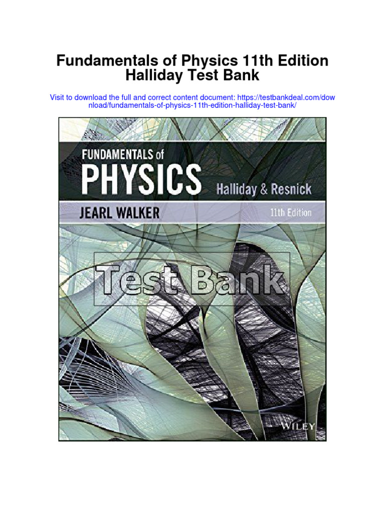Fundamentals of Physics 11Th Edition Halliday Test Bank Full Chapter