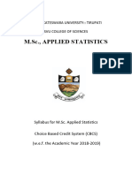 Applied Statistics Syllabus 2018 2019 Revised 2