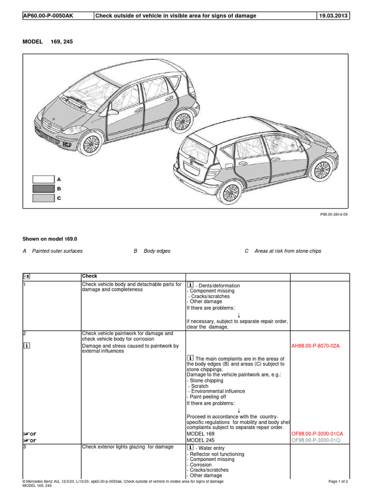 Check Outside of Vehicle in Visible Area For Signs of Damage | Download ...