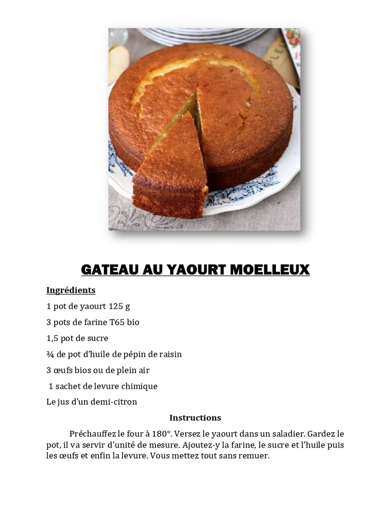 Gâteaux faciles avec levure chimique | PDF | Chocolat | Levure chimique