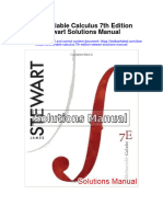 Multivariable Calculus 7Th Edition Stewart Solutions Manual Full Chapter PDF