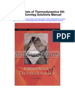 Fundamentals of Thermodynamics 6Th Edition Sonntag Solutions Manual Full Chapter PDF
