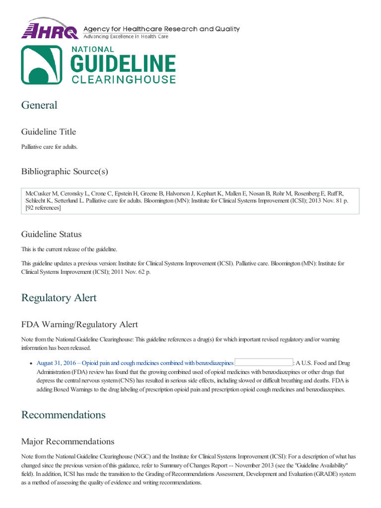 Palliative Care For Adults. | PDF | Palliative Care | Terminal Illness