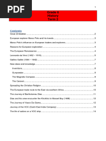 Grade 6 History Term 2