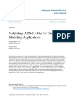 Validating ADS-B Data For Use in Noise Modeling Applications