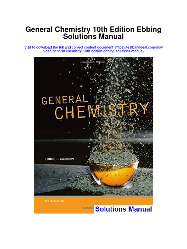 General Chemistry 10Th Edition Ebbing Solutions Manual Full Chapter PDF