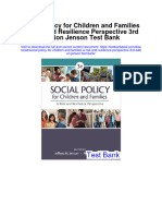 Social Policy For Children and Families A Risk and Resilience Perspective 3Rd Edition Jenson Test Bank Full Chapter PDF