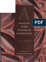 Anales Del Museo Nacional de Antropologia III 1996