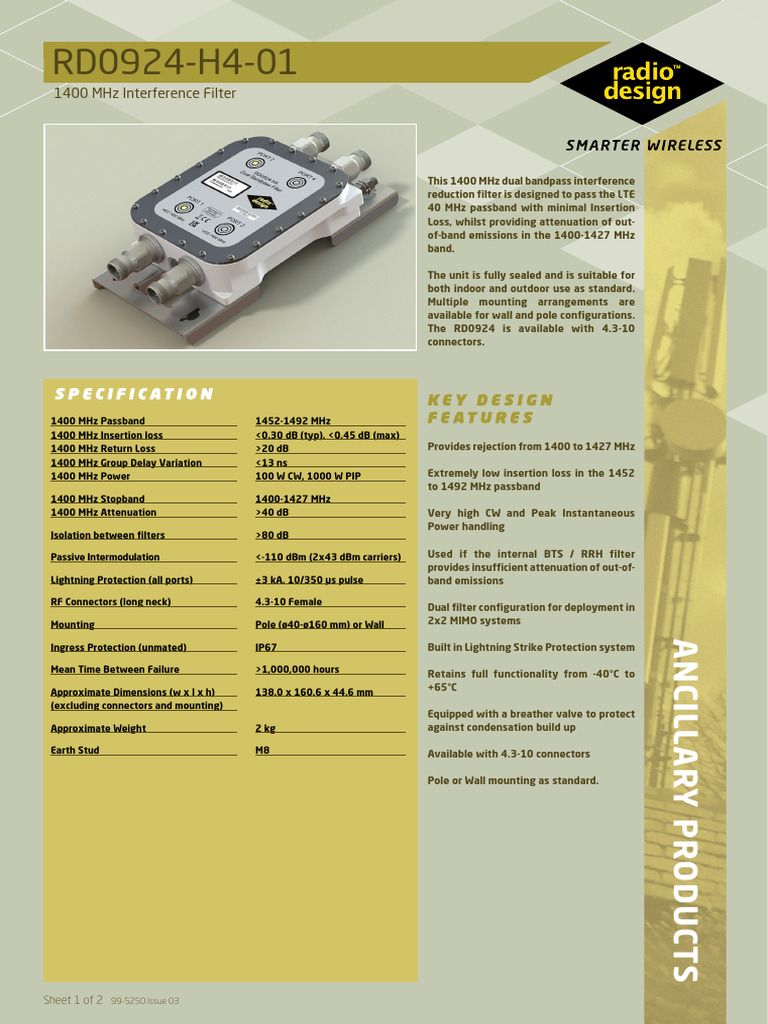 Radio Design - RD0924 - Datasheet | PDF | Computer Engineering ...