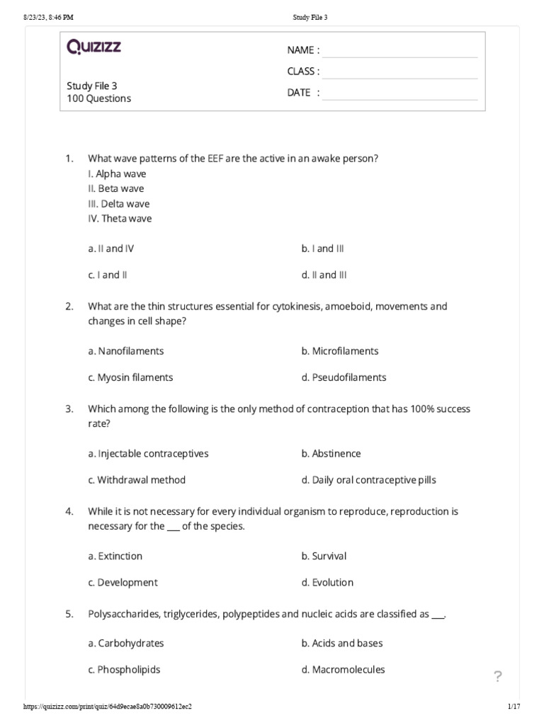 Study File 3 | PDF