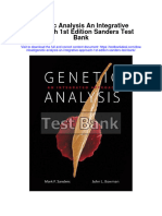 Genetic Analysis An Integrative Approach 1St Edition Sanders Test Bank Full Chapter PDF