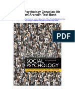 Social Psychology Canadian 6Th Edition Aronson Test Bank Full Chapter PDF