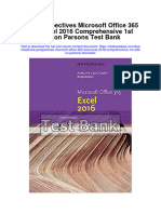 New Perspectives Microsoft Office 365 and Excel 2016 Comprehensive 1St Edition Parsons Test Bank Full Chapter PDF