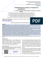 Study Efficacy Radiofrequency Cautery Treatment Xanthelasma