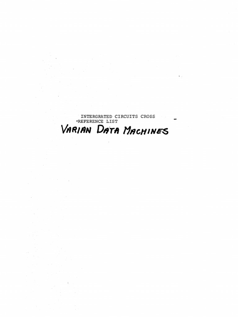 Varian Integrated Circuit CrossReference List 1975 PDF