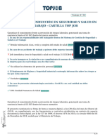 Evaluación de Inducción en Seguridad y Salud en El Trabajo - Cartilla TOP JOB