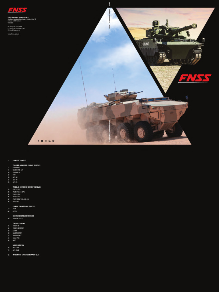 Fnss Catalog Eng 2023 LQ | PDF | Tanks | Armoured Fighting Vehicles