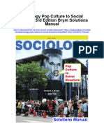 Sociology Pop Culture To Social Structure 3Rd Edition Brym Solutions Manual Full Chapter PDF