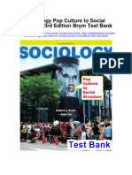 Sociology Pop Culture To Social Structure 3Rd Edition Brym Test Bank Full Chapter PDF