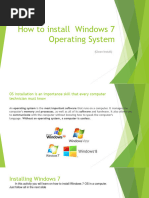 How To Install Windows 7 Operating System