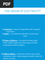 The Origin of Electricity