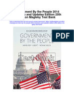 Government by The People 2014 Elections and Updates Edition 25Th Edition Magleby Test Bank Full Chapter PDF