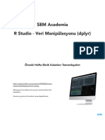 R - Veri Manipülasyonu (Dplyr)