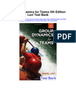 Group Dynamics For Teams 5Th Edition Levi Test Bank Full Chapter PDF