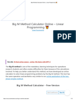 Big M Method Calculator Online - Linear Programming ?