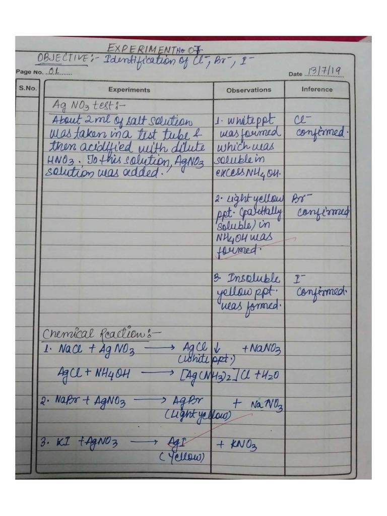 Chem Expt - No 7 To17 | PDF