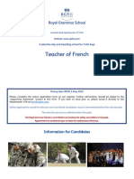 Teacher of French: Royal Grammar School