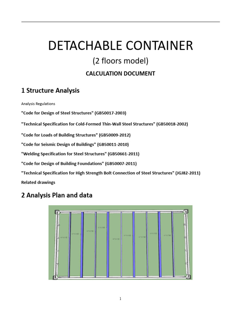 2-Story Detachable Container Analysis | PDF