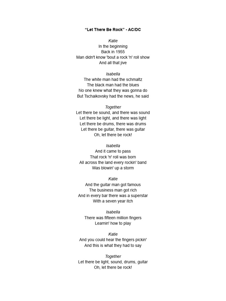 ACDC - Let There Be Rock (Split) | PDF