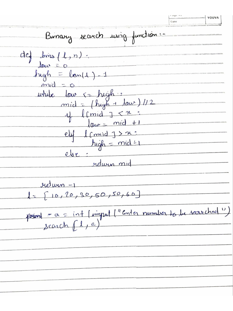 Binary Search Using Function | PDF