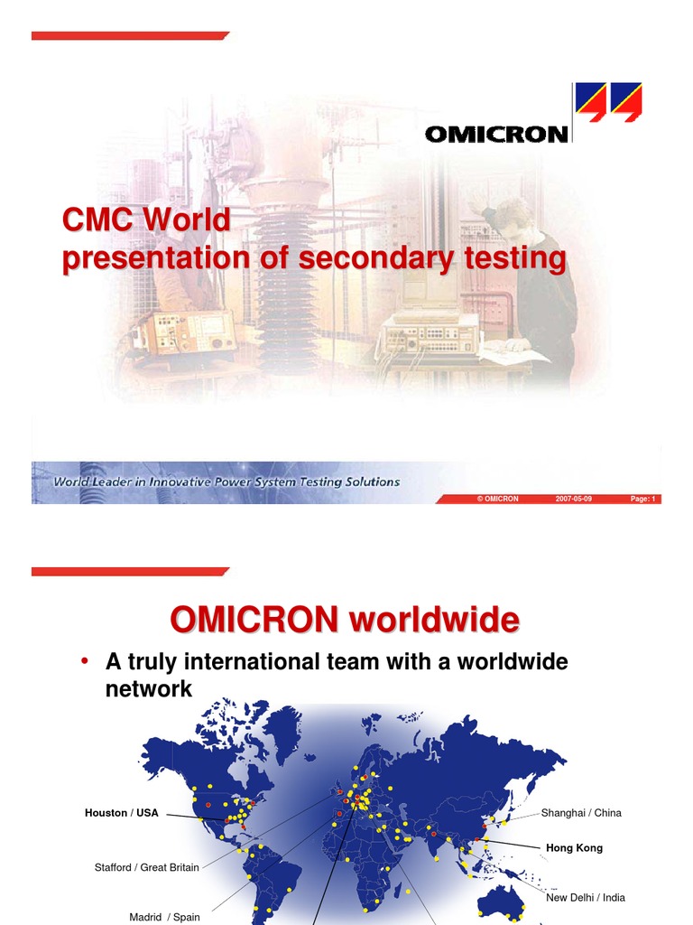CMC World Presentation of Secondary Testing | PDF
