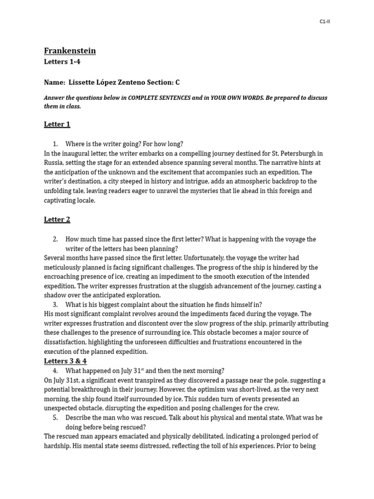Frankenstein_Part_I_Letters 1 to 4_Discussion_20231 (1) PDF
