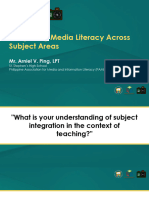 Integrating Media Literacy Across