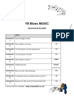 Y8 Blues Homework Booklet 2021 22 Music