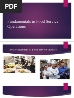 Fundamentals in Food Service Operations