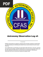 Astronomy Observation Log