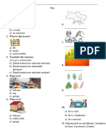 4 клас Test по словам Unit 2