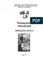 Management educaţional : Bibliografie selectivă