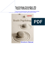 Health Psychology Canadian 4Th Edition Taylor Solutions Manual Full Chapter PDF